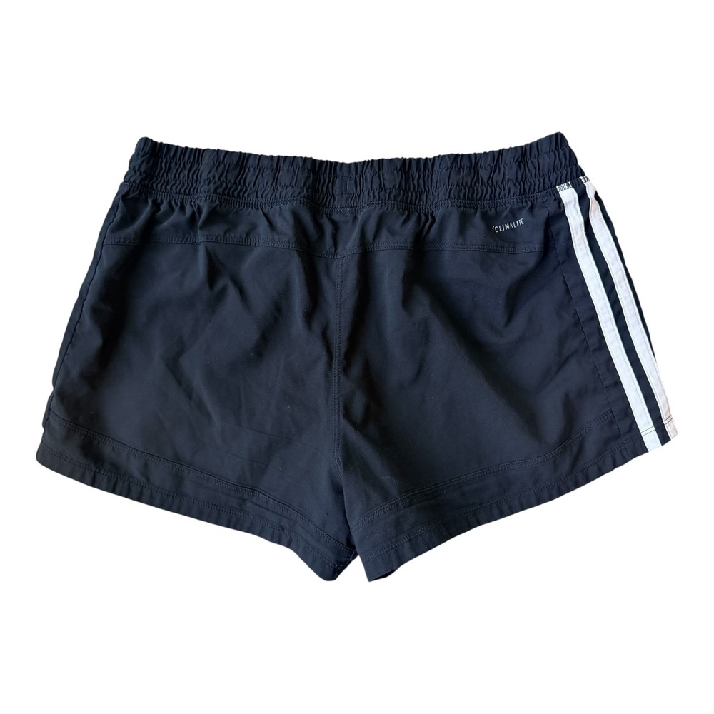 Adidas Climalite Pacer Shorts Womens S Black Run Gym Athletic 3 Stripe Light - Picture 5 of 6